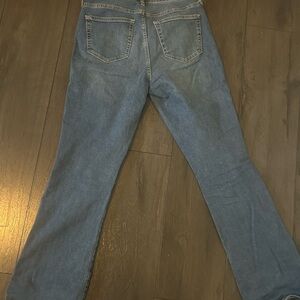 GAP Mid Rise Baby Boot Jeans in Dark Blue